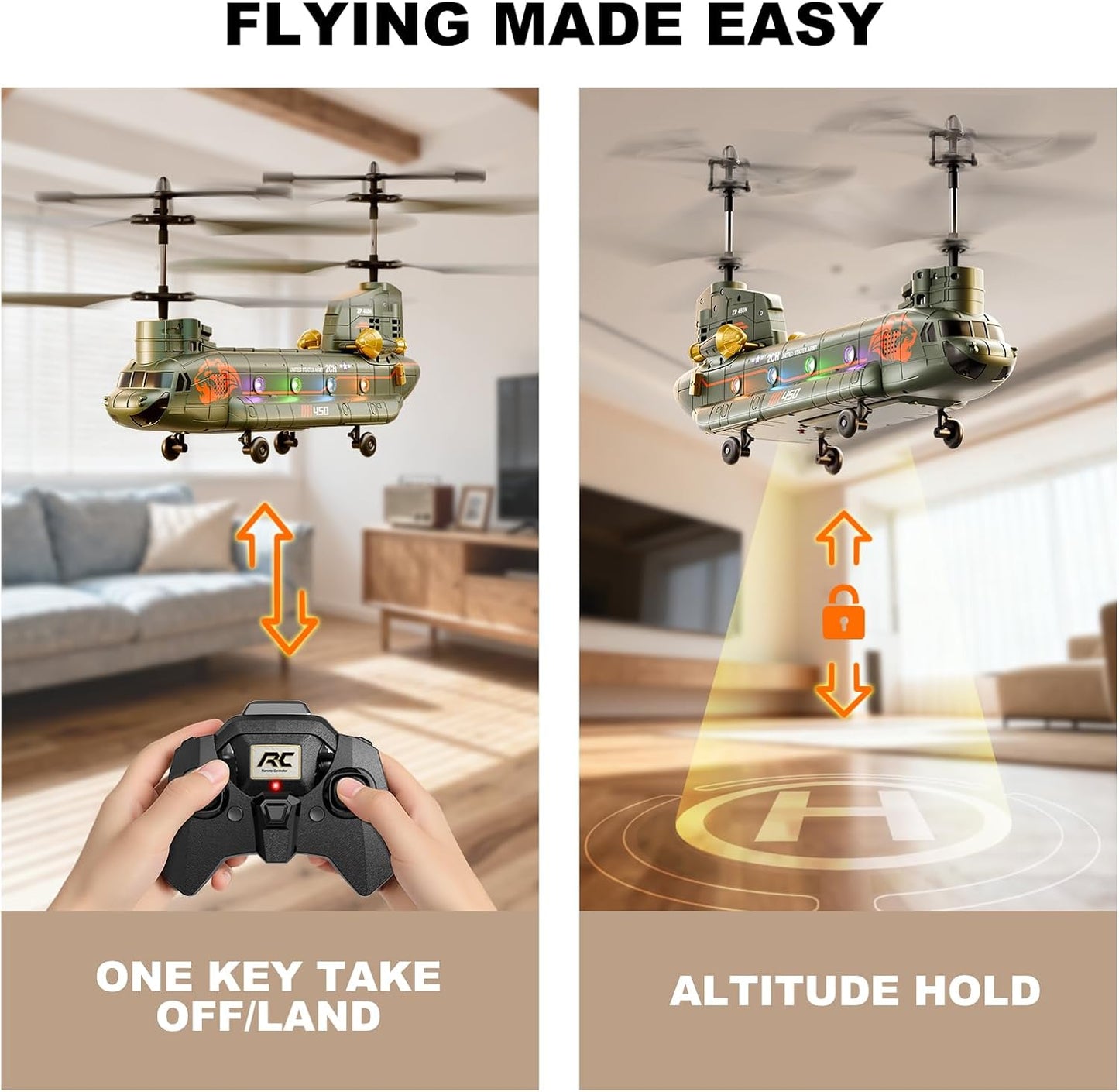 XK5 CH-47 Chinook Helicopter RTF Green